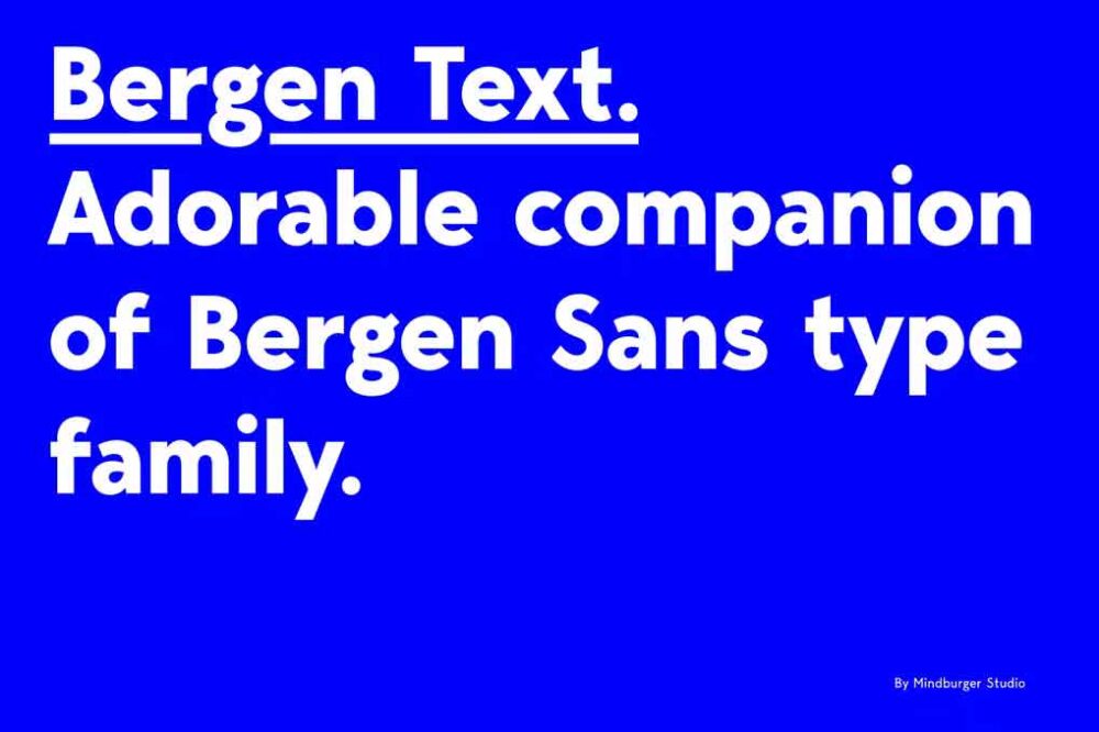 Bergen Text Font