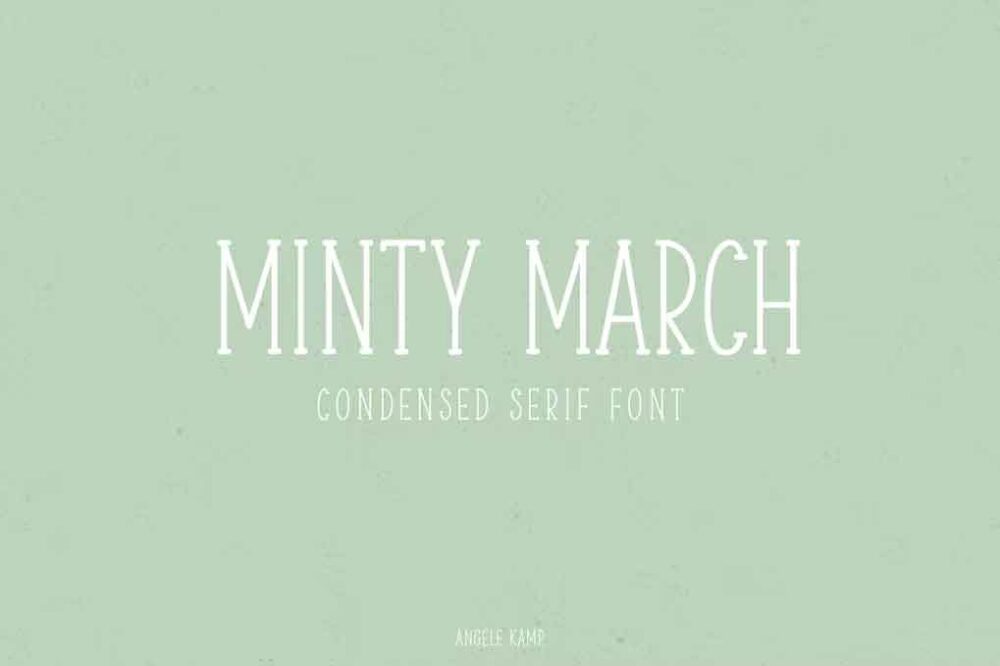 Minty March Condensed serif font