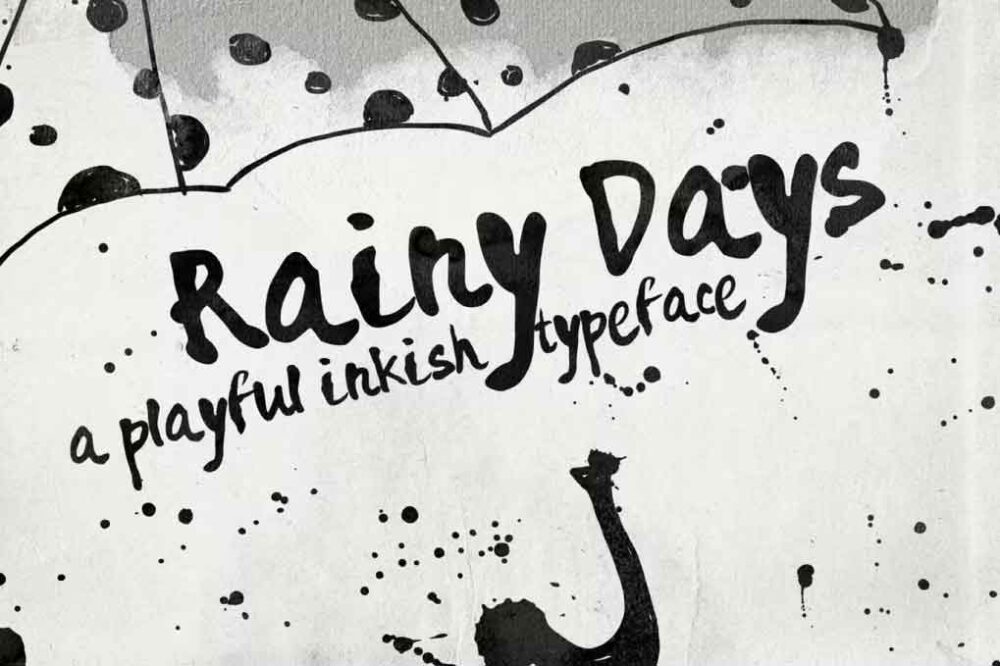 Rainy Days a Playful typeface Font