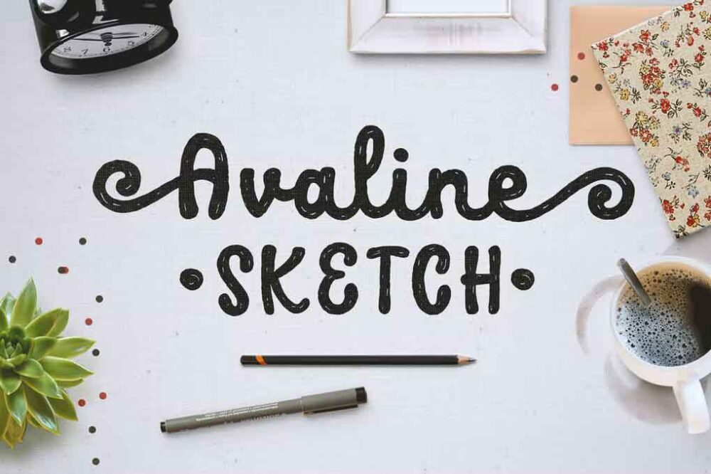 Avaline Script Sketch Font