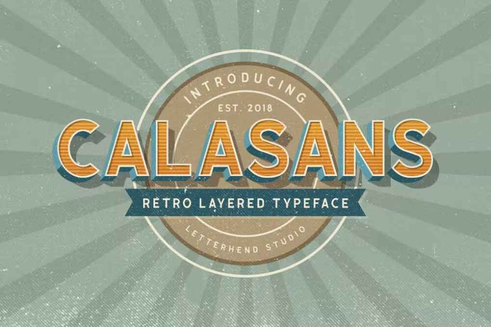 Calasans 7 layered Font
