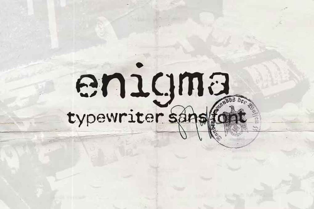 Enigma Typewriter Sans Font