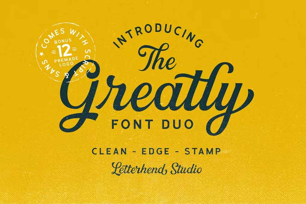 Greatly Font Duo Logo Templates