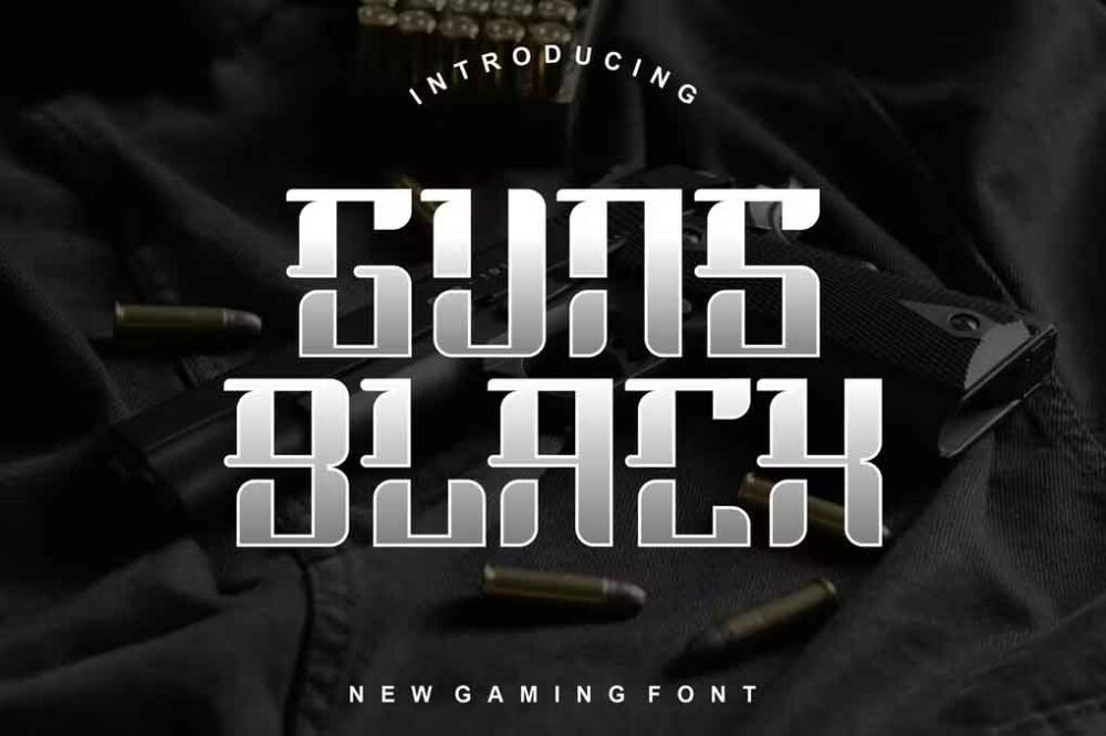 Guns Black Font