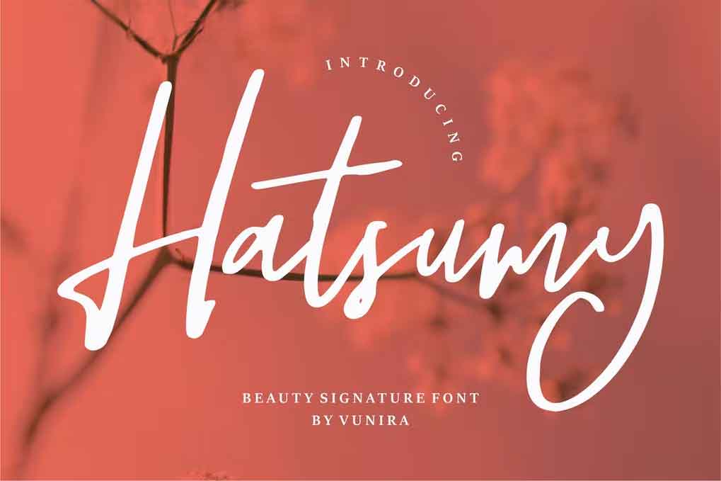 Hatsumy Beauty Signature Font