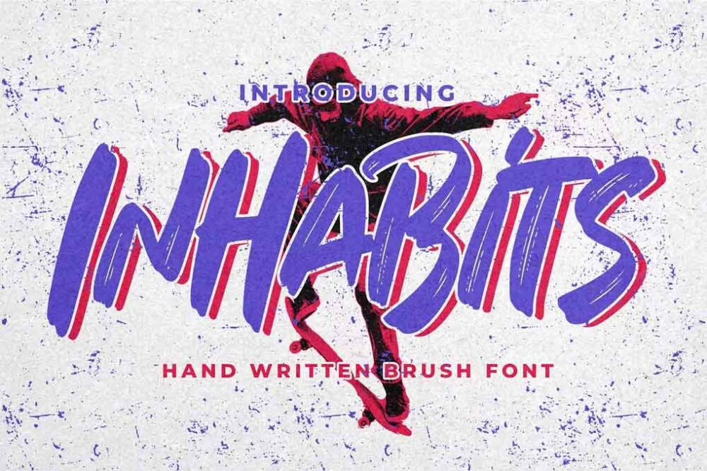 INHABITS Handwritten Brush Font