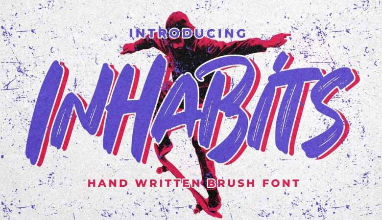 INHABITS Handwritten Brush Font