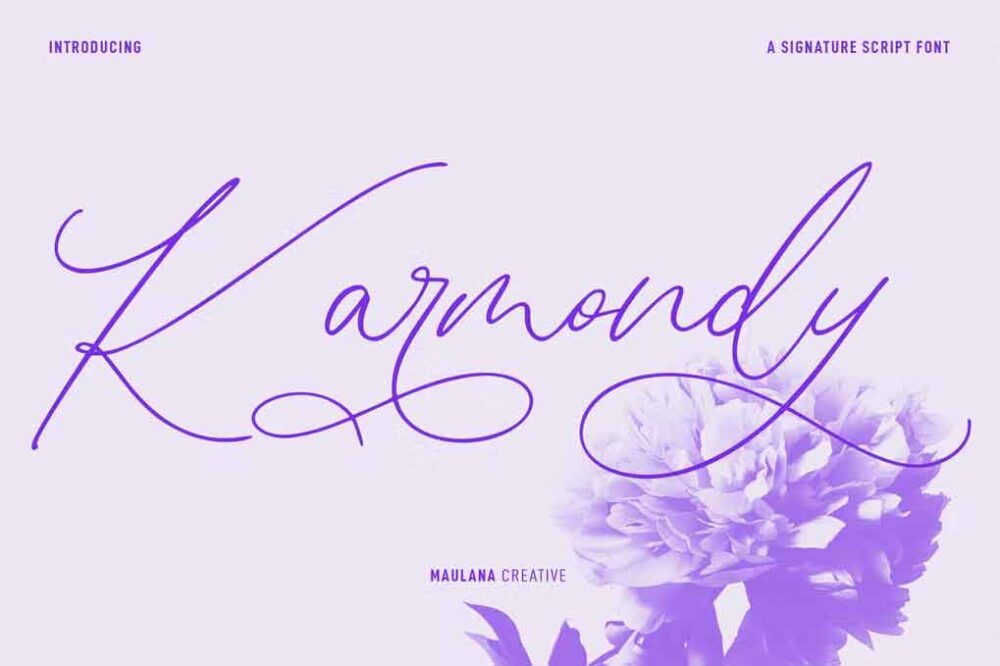 Karmondy Signature Script Font