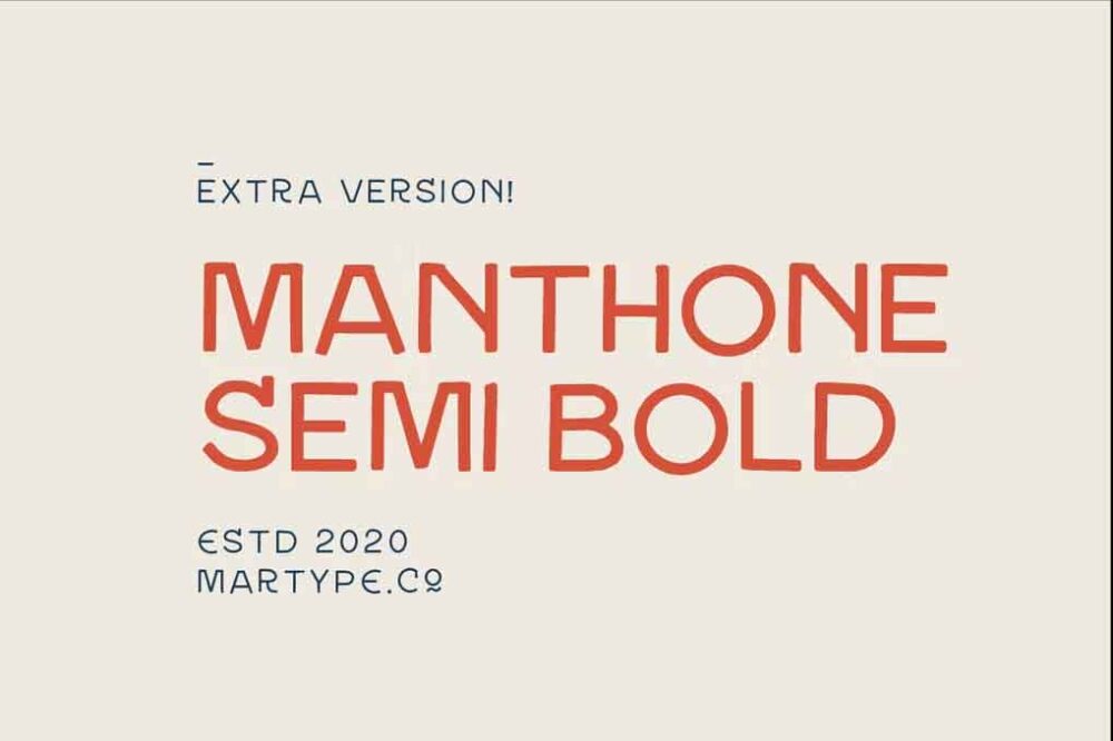 Manthone Semi Bold Font