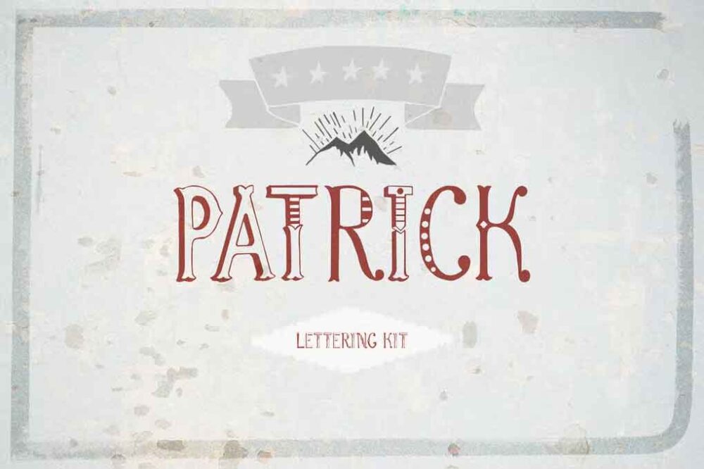 Patrick font & Lettering Kit Font