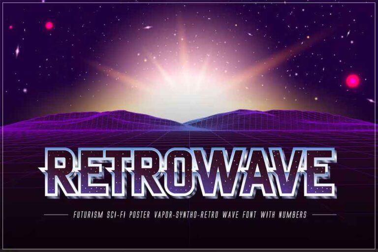 Retrowave Poster Font - Dafont File