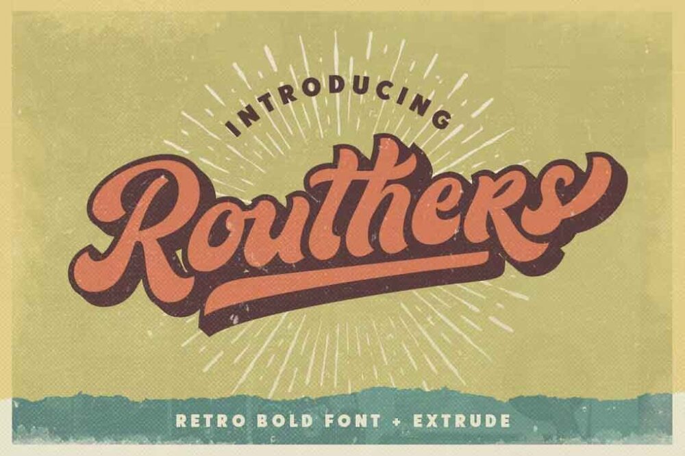 Routhers Retro Extrude Font