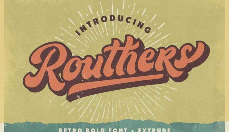Routhers Retro Extrude Font