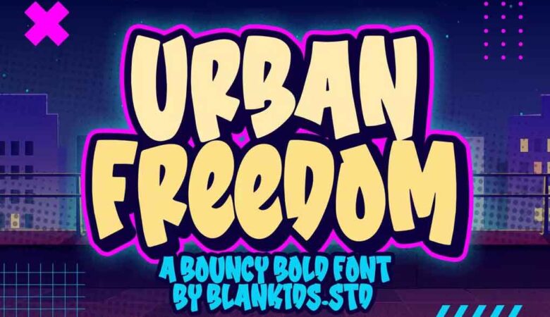 Urban Freedom a Bold Bouncy Font