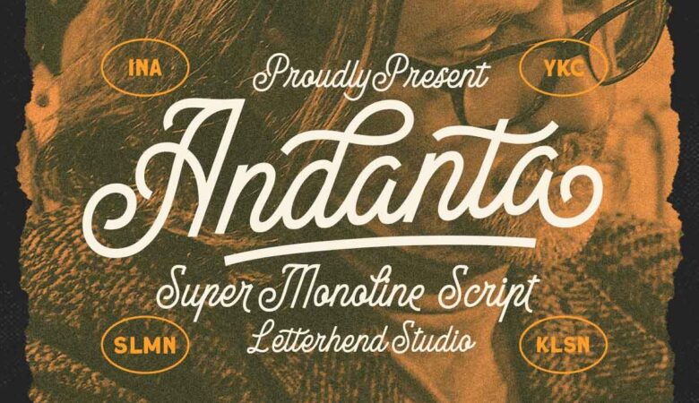 Andanta - Monoline Script