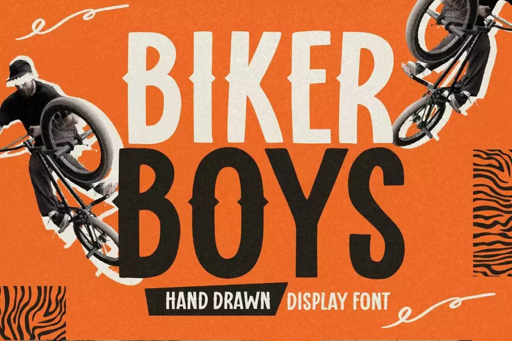 Biker Boys - Hand Drawn Display Font
