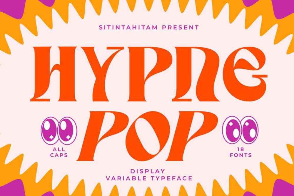 Hypne Pop Display Font