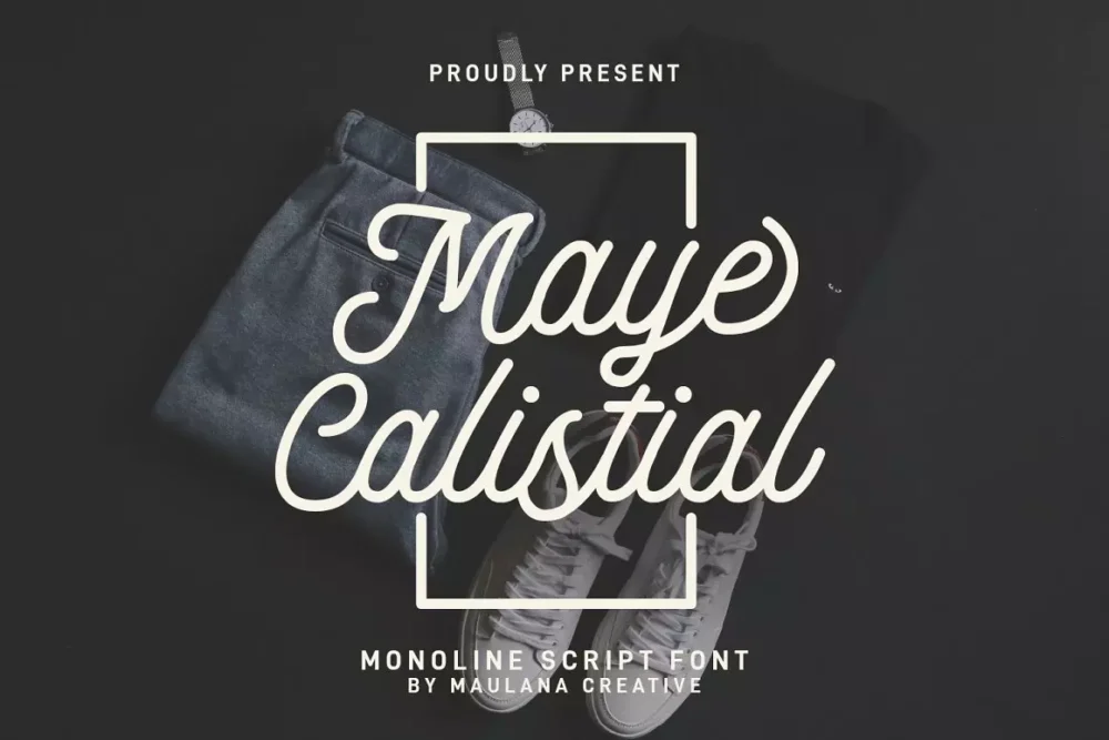 Maye Calistial Monoline Script Font