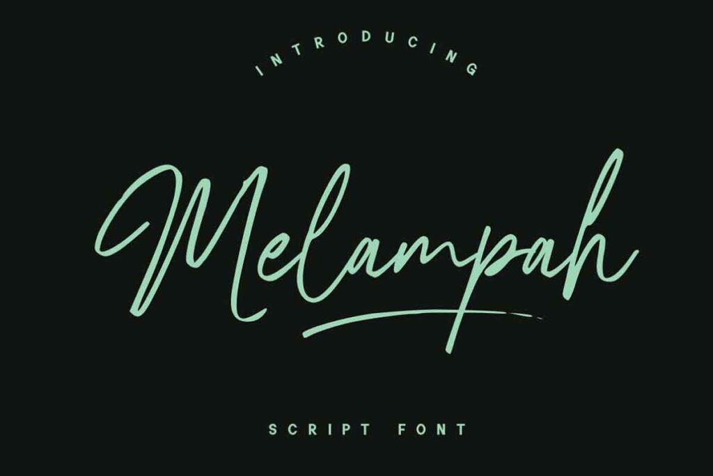 Melampah - Script Font