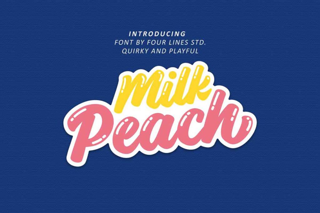 Milk Peach - Quirky Playful script