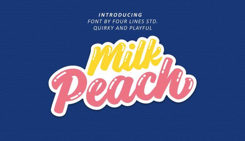 Milk Peach - Quirky Playful script