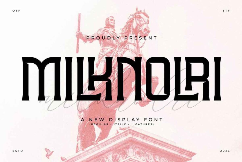 Milknolri A New Display Font