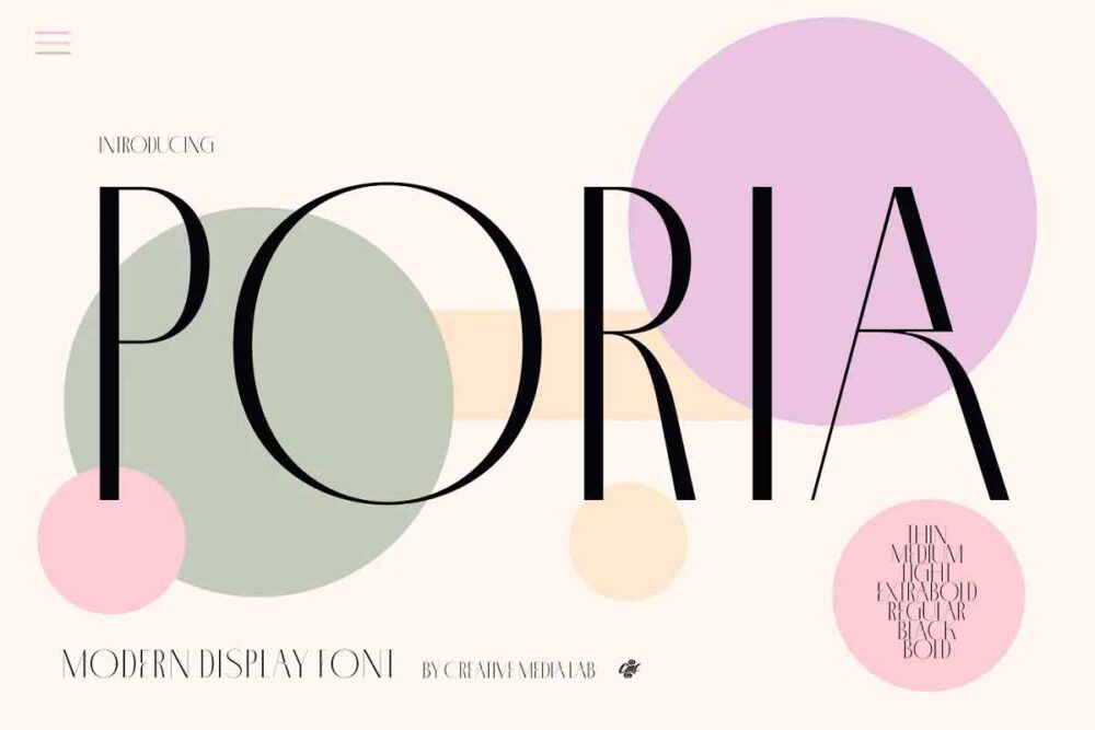 Poria - Modern Display Font