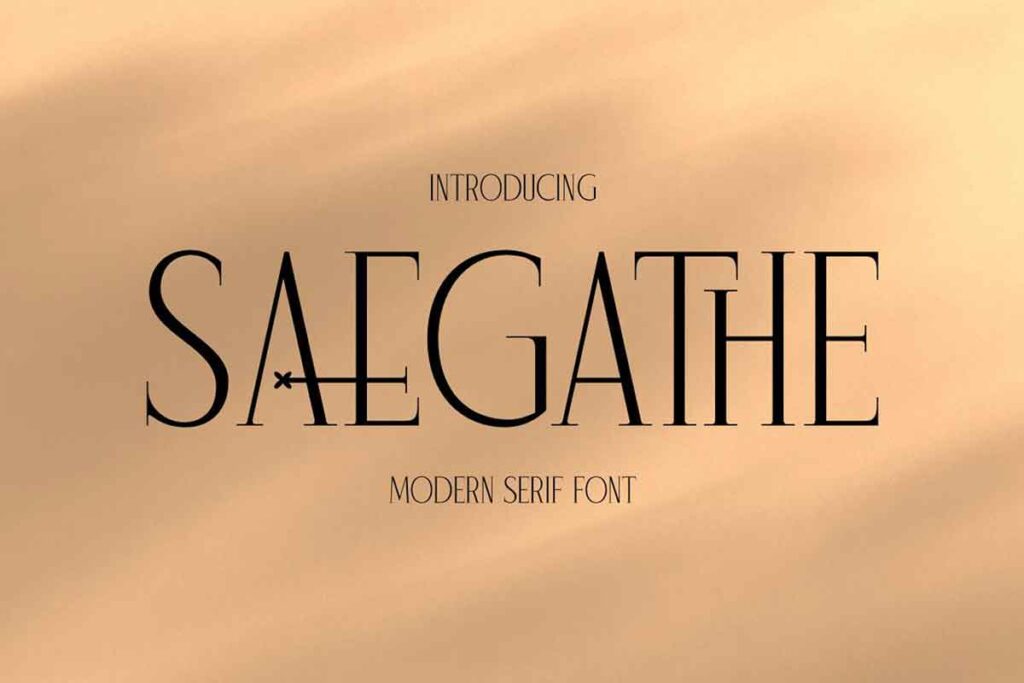 Saegathe Modern Serif Font
