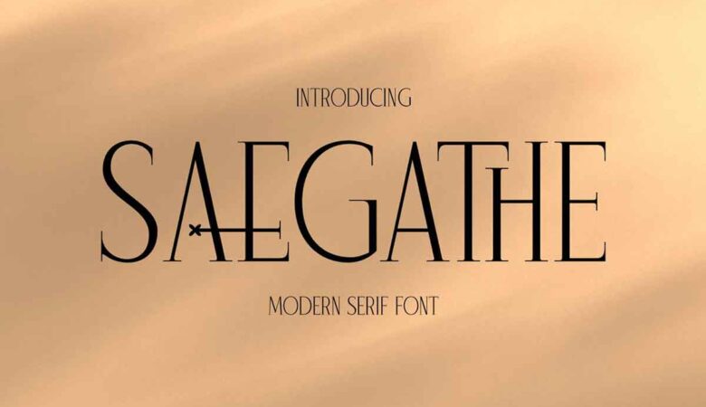 Saegathe Modern Serif Font