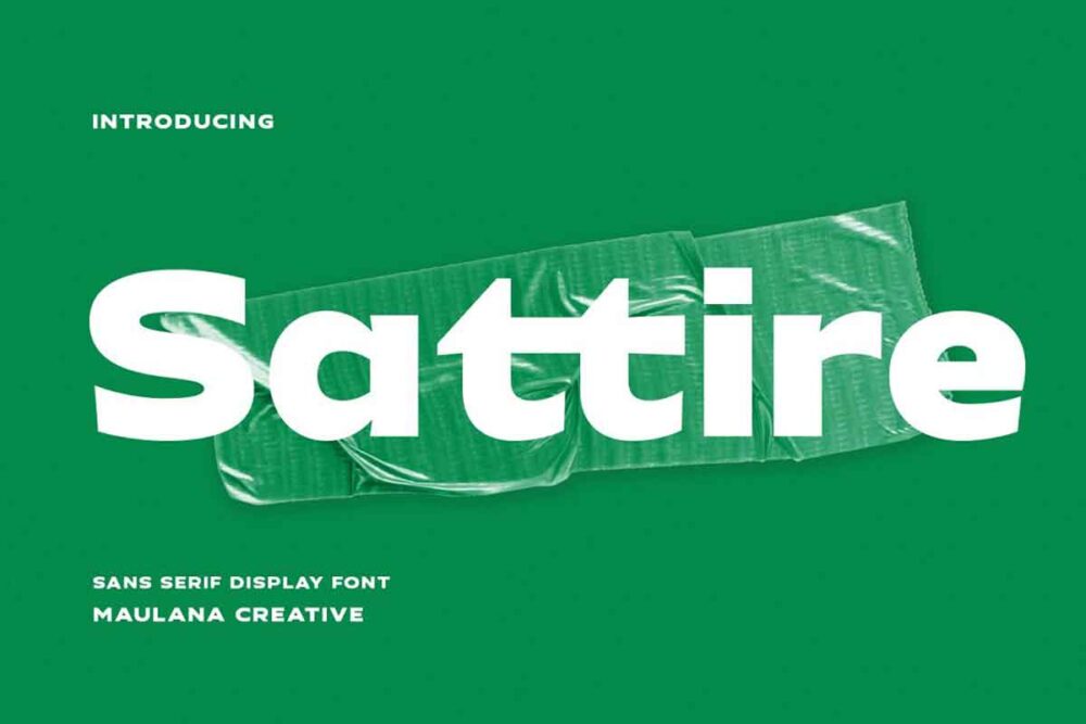 Sattire Expanded Sans Display Font
