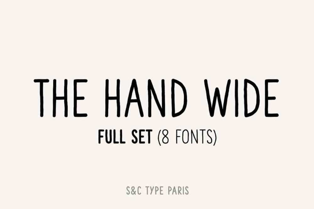 The Hand Wide Font