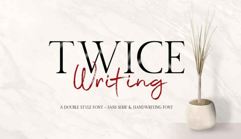 Twice Writing Font