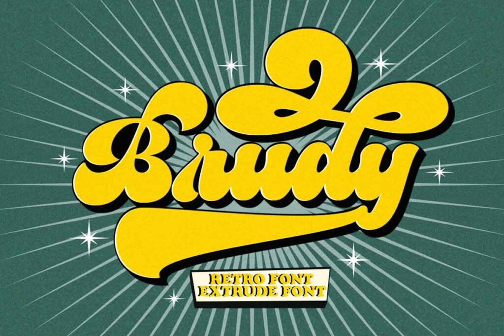 Vintage Retro Font - Brudy