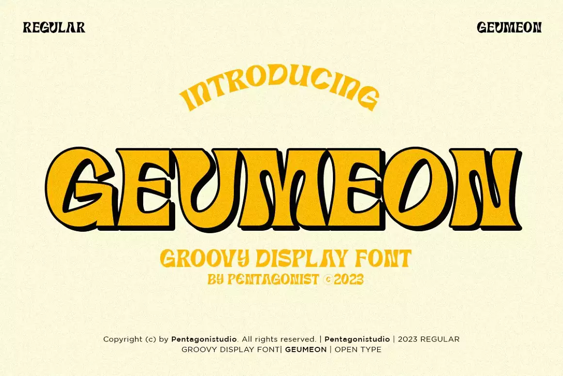 Geumeon - Groovy Display Font