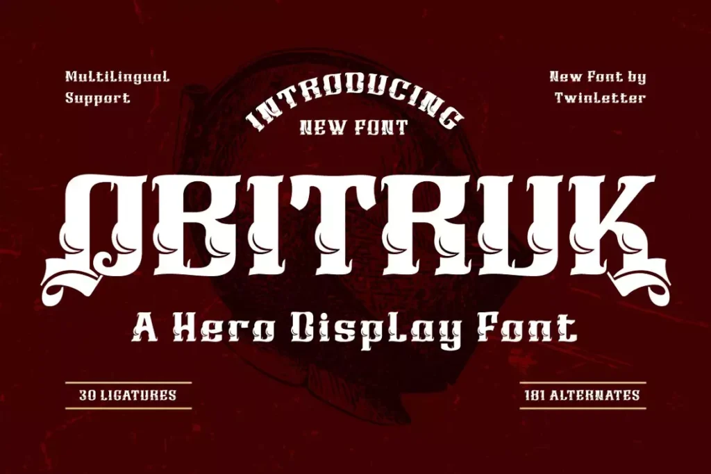 Obitruk - Display Hero Font