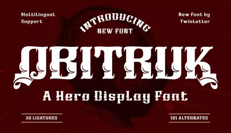 Obitruk - Display Hero Font