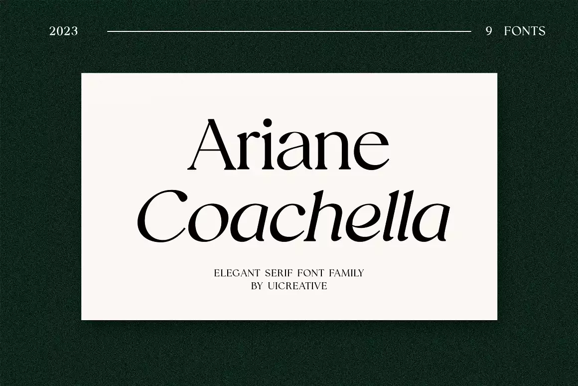 Ariane Coachella Elegant Serif Font