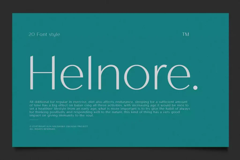 Helnore Font