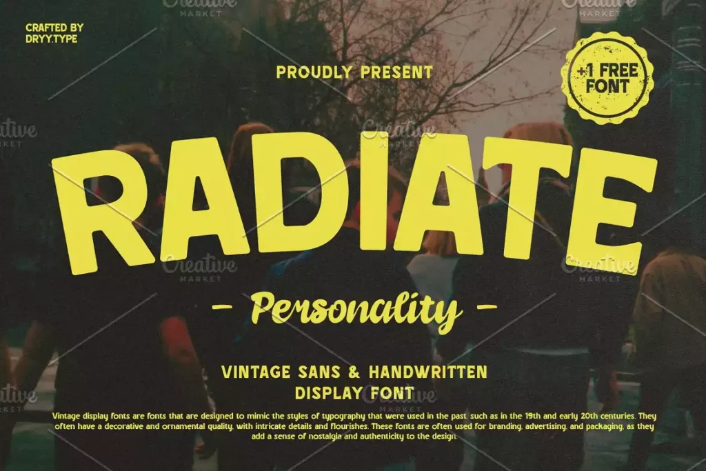 Radiate Vintage Font