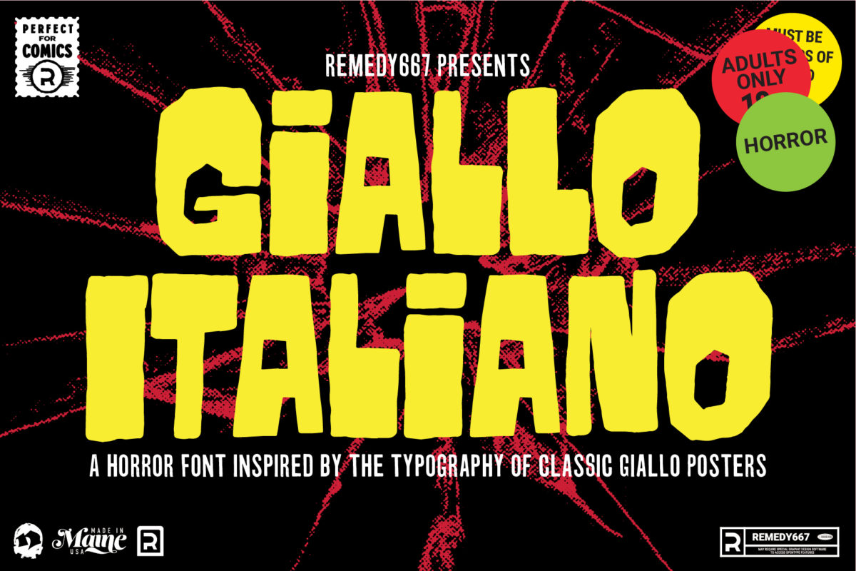 Giallo Italiano - Horror Film Font