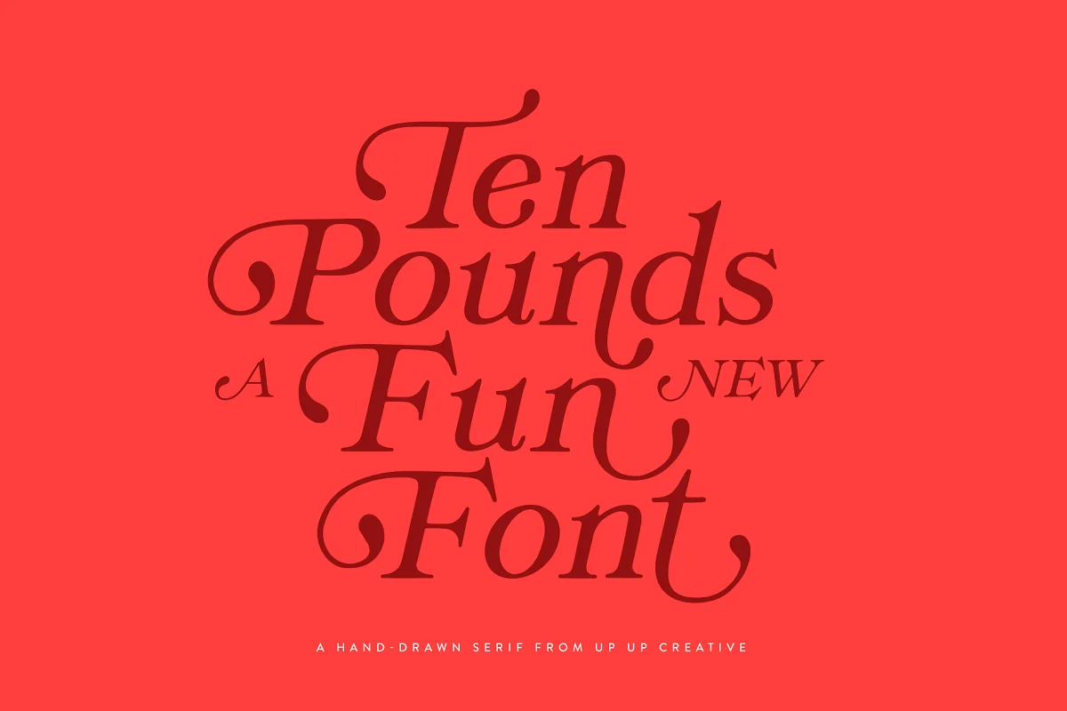 Ten Pounds, A Hand-Drawn Font