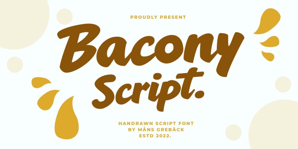 Bacony Script Font Family
