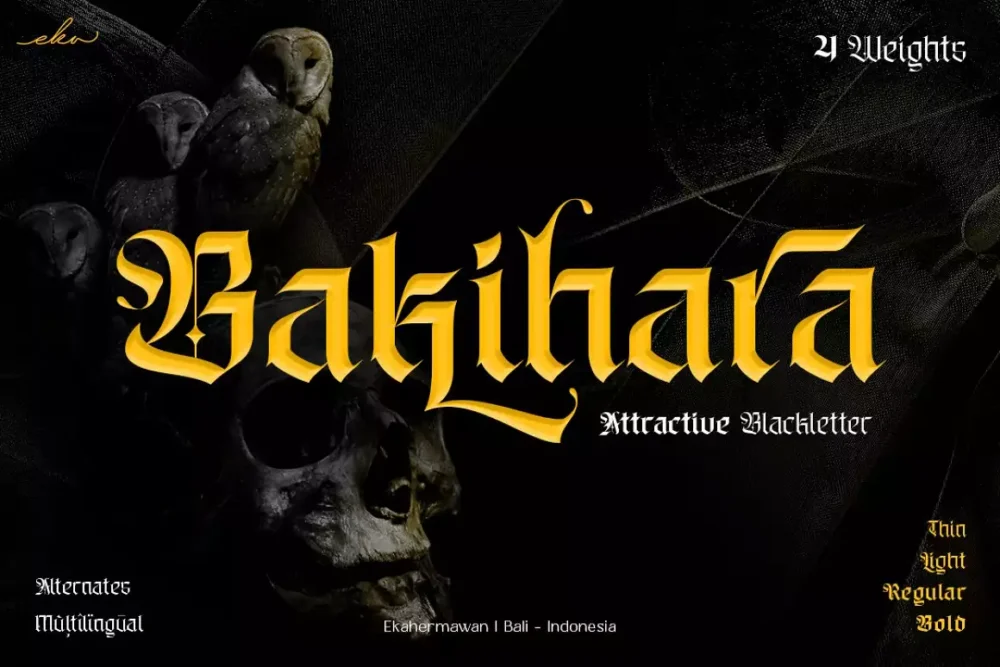 Bakihara - Blackletter Font Family