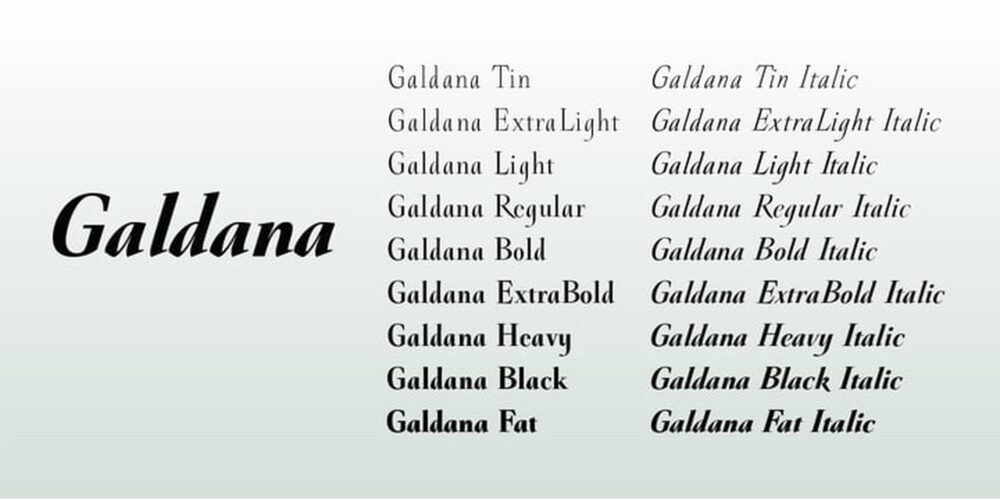 Galdana Font Family