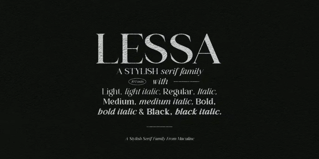 Lessa Font Family