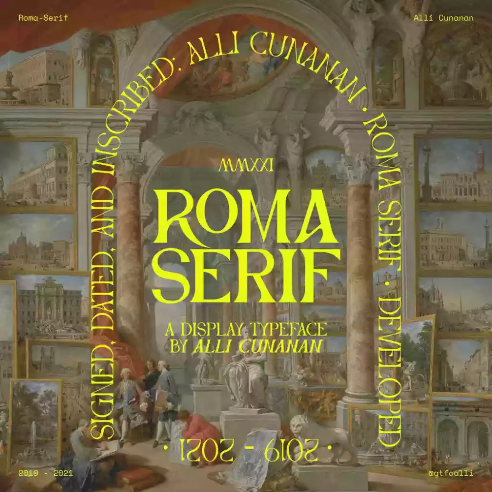 Roma Serif Typeface
