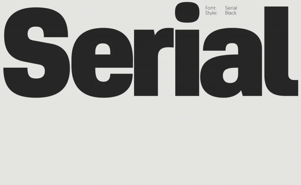 Serial Font Family