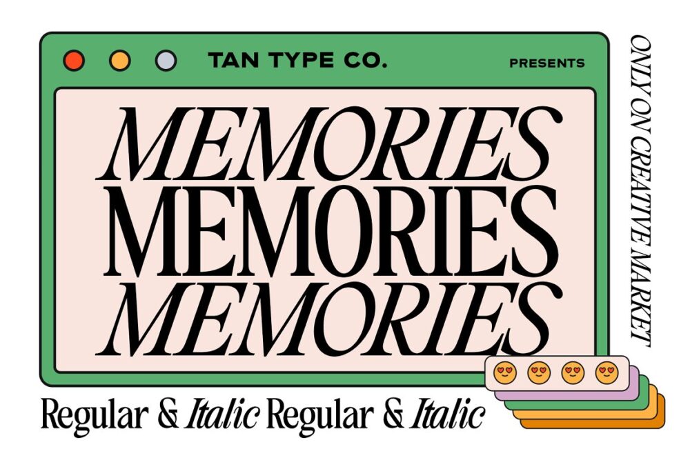 TAN - MEMORIES FONT