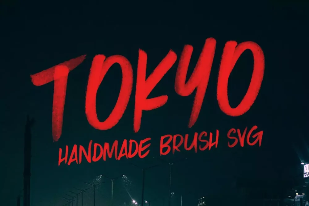 Tokyo Brush & SVG Font