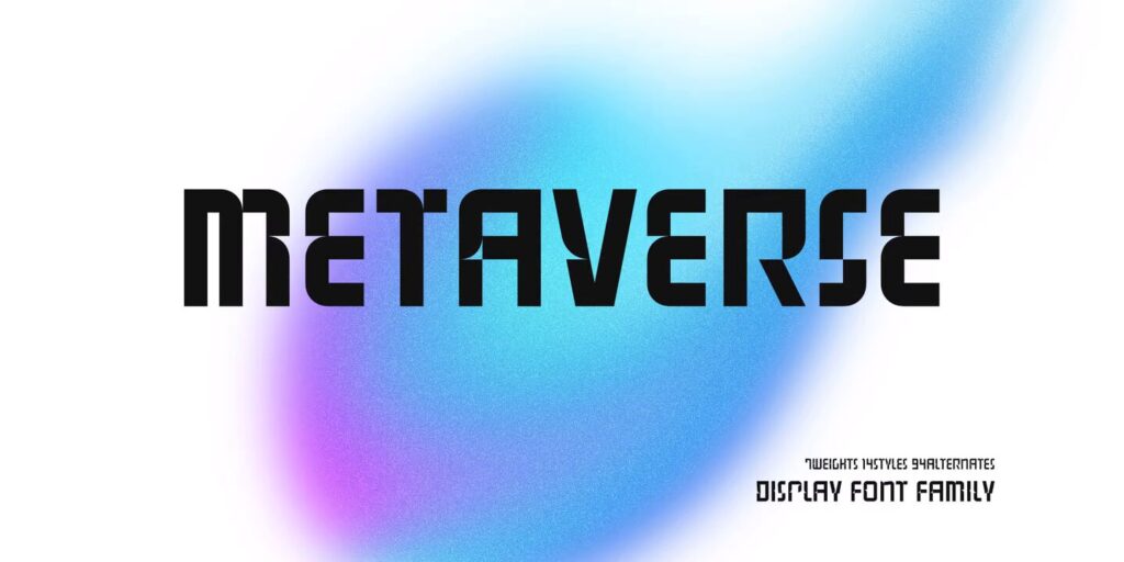 Metaverse Display Font Family